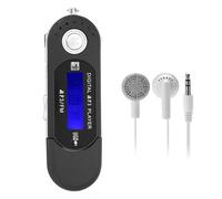 MP3 Player, Portable Music MP3 USB Player with LCD Screen, Mini Walkman with Earphone, Voice Memory Card, Support 32GB TF Card & FM Radio (Black)