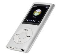 MP3 Player, Portable Music Player with 1.8 Inch LCD Screen, HiFi Lossless Sound, Slim Design, Long Battery Life, Multifunctional for School Travel (Silver)