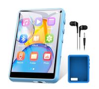 MP3 Player with Bluetooth 5.3, ZAQE 64GB 2.4" Full Touch Screen Portable Music Player, Lossless Sound Digital Audio Player Built-in HD Speaker, FM Radio, Player Case Earphones Included