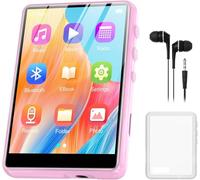 MP3 Player with Bluetooth 5.3, ZAQE 64GB 2.4" Full Touch Screen Portable Music Player, Lossless Sound Digital Audio Player Built-in HD Speaker, FM Radio, Player Case Earphones Included