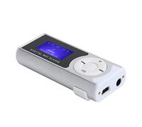 Mp3 Player with Mini LCD Screen,Long Standby Portable Digital Music Media Player with Back-clip Design,for Walking Running Jogging,Metal Shell(Silver)