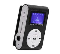 MP3 Players MP3 Player Aluminum Alloy Portable Mini MP3 Music Player Sports Backclip Lcd Screen MP3 Support Memory Card (Black)