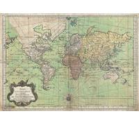 MP7 Vintage Historical 1778 Essay d'une Carte Reduite Nautical Chart World Map Poster Re-Print - A3 (432 x 305mm) 16.5" x 11.7"