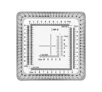MP8 StyleMGRS/UTMCoordinate Grid Ruler Protractor, Coordinate Scale Map Reading Topographical Coordinate Reading Topographical