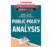 MPA-015 Public Policy and Analysis