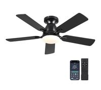 Mpayel Ceiling Fans with Lighting and Remote Control-Modern Ceiling Fan Black...