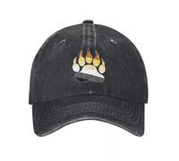 MPBGAOGP Boys Baseball Cap,Gay Bears Pride Flag Bear Paw Print LGBTQ+ Denim Hat Durable for All Seasons Caps Women Baseball Cap Men