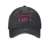MPBGAOGP Personalised Baseball caps Just Meet Me at The APT Men Women Baseball Caps Rose Bruno Mars Distressed Denim Washed Hats Cap Summer Gift Snapback Hat Thank You Gift