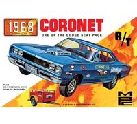 MPC 1968 Dodge Coronet Hardtop w/Trailer 1:25 Scale Model Kit