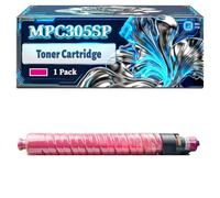 MPC305SP Toner Cartridge Compatible for Ricoh Aficio MPC305SP Aficio MPC305SPF Printers, With Chip Large Capacity 10000 Pages (1 Pack Magenta)