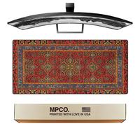 MPCO. Arabic Textiles Royal-Medallions Large Size Gaming WFH Mousepad Full Desk (Royal-Medallions, AeroGlyde Fabric (Large (36" x 17"))