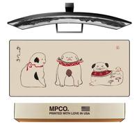 MPCO. Original Large Gaming Desk Mat - 36" x 17" Duraglyde Little Doggies Full Desk Mouse Pad for Smooth Precision - Non-Slip, Washable Extra-Large PC Mouse Pad for Gaming Sessions