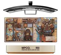 MPCO. Taimuzu Large Gaming Desk Pad, 36" x 17" Duraglyde Non-Slip Desk Mat | Masterpiece, Durable Surface, Washable Fabric, Smooth Glide, Stable Grip, Keyboard and Mouse Pad for Everyday Use