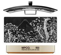 MPCO. Ukiyo-E Large Gaming Desk Pad - 36" x 17" Aeroglyde Fabric Mount Fuji Desk Mats - Non-Slip, Washable, Smooth Glide for Precision Gaming & Work