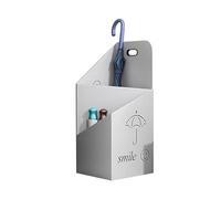 MPENGOZ Indoor Umbrella Holder, 23.6 Inch Tall Metal Umbrella Stand - Long and Short Umbrella Partition Storage, for Home Office Hotel Entryway,White,A