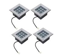 MPENGOZ Outdoor Landscape Spotlights 4PCS Ground LED Landscape Lights - Square Floor Spotlight, Aisle Underground Spotlight, Outdoor Garden Illumination Embedded Underground Ligh