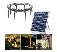 MPENGOZ Outdoor Landscape Spotlights Garden Solar Lights, LED Solar Landscape Spotlights for Big Tree, Outdoor Ring Tree Light, Made to Last(Blue light,Pack of 8)