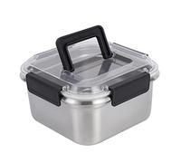 MPENGOZ Stainless Steel Lunchbox with Transparent Lid Large Capacity Bento Box for Hot Food Storage Thermo Food Container with Handle Ideal for Meal Prep and On The Go