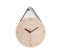 MPENGOZ Time Clocks Wooden Sling Wall Clock,Modern Nordic Japanese Minimalist Creative Clock,Mute Decoration For Home Living Room And BedroomBattery-powered Specialty Wall Clock