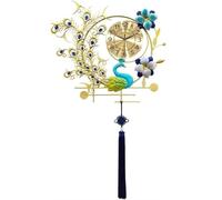 MPENGOZ Wall Clock Home Large Peacock Wall Clock Metal Non-Ticking Silent Clock Art Digital Phoenix Wall Clocks For Living Room Decor Wall Clocks For Living Room Modern
