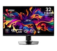 MSI MPG 322UR QD-OLED X24 32-Inch UHD Tandem QD-OLED monitor, 3840 x 2160, 240Hz, 0.03ms, DarkArmor Film, Uniform Luminance, AI Care Sensor, HDMI 2.1, DP 2.1a, USB C (98W PD), Flat stand