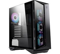 MSI MPG GUNGNIR 110R Mid Tower Gaming Computer Case Black, USB 3.2 Gen2 Type C, 4x 120mm ARGB Fan, Mystic Light Sync, 1 to 6 ARGB Control board, 2x Tempered Glass Panels, ATX, mATX, mini-ITX