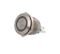 MPI002/28/GN Switch: Vandal Proof Pos: 2 SPST-NO 0.05A/24VDC IP66 Green BULGI