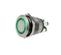 MPI002/TERM/GN Switch: Vandal Proof Pos: 2 SPST-NO 0.05A/24VDC IP66 Green BUL