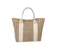 MPINGRTH Straw Bag Women Straw Tote Bag Stripes Woven Straw Shoulder Handbag Beach Bag Summer-White