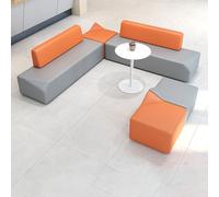 MPLFHSYOS Corner Modular Sofa,Meeting Business Leisure Area Chair,Solid WoodFrame,Easy to Clean & Assemble,for Kindergarten Training Center, Office(C)