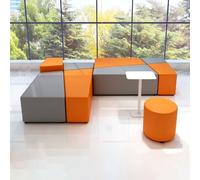 MPLFHSYOS Creative Corner Sofa,Minimalist Small Sofas,Flexible Modular Collaborative Soft Seating,for Reception Room, Library, Lounge, Shopping Mall(D)