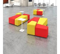 MPLFHSYOS Creative Corner Sofa,Minimalist Small Sofas,Flexible Modular Collaborative Soft Seating,for Reception Room, Library, Lounge, Shopping Mall(A)