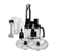 MPM 800W Food Processor - Black - Complete Kitchen Robot with 800W, Potato Grater, Dishwasher Safe Accessories
