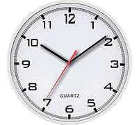 MPM Plastic Wall Clock, White, 305 x 305 x 30 mm