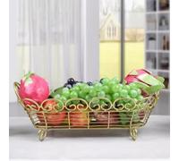 MPMPM Fruit Holder Metal, 40X16cm Large Metal Fruit Basket, Fruit Bowl Modern, Keep Fruit Fresh Longer(Gold)