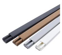 MPMPM Square Box Cable Trunking, Square Trunking, Sturdy, Anti-Stomping, Self-Adhesive Cable Hider for Electric Cables, Trunking(Black,20x15mm)