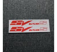 MPODYTSF Motorcycle Decal Sticker For Suzuki SV650 SV 650 SV650X SV650S Motorcycle Sides Red Decal Accessories Stickers(Black- Silver)