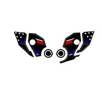 MPODYTSF Motorcycle Decal Sticker Heel Guard Protection Waterproof Anti-scratch 3D Resin Sticker For H-ONDA For Africa Twin CRF 1000 Motorcycle Accessories(Blue)