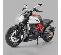 MPODYTSF Scale Model 1/12 Die-casting Motorcycle Model Alloy Collection Hobby Gift Off-road For Ducati Diavel(Black Red)