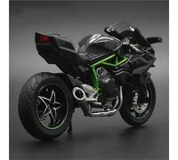 MPODYTSF Scale Model 1:12 For KAWASAKI H2R Alloy Racing Motorcycle Simulation Metal Street Race Model Sound And Light Collection Gift(Black- Silver)