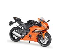 MPODYTSF Scale Model 1/12 For Y-AMAHA YZF-R6 YZFR6 YZF R6 2020 Racing Motorcycle Model Diecast Alloy Collection Miniature Voiture Home Decor(Orange)