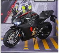 MPODYTSF Scale Model 1:9 Alloy Diecast Motorcycle Miniature Model Wheel Steering Vehices For H-ONDA CBR 1000RR CBR1000RR(Black- Silver)