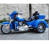 MPODYTSF Scale Model 1:9 Die-casting Tricycle Motorcycle Model Alloy Collection Hobby Gift Off-road For Harley GLIDE ULTRA(Blue)