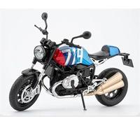 MPODYTSF Scale Model 1:9 For BMW Retro Latte Motorcycle Model Gift Giving Die-cast Static(Blue)