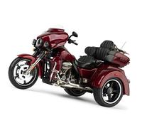 MPODYTSF Scale Model Collectible Hobbies Motorcycle Model 1/12 For Harley For Davidson CVO Tri Glide 2021 Die Cast Vehicles(Black- Silver)