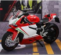 MPODYTSF Scale Model Motocross Motorcycle Model 1/12 Car Collection Gift Static Die Casting Production For DUCATI 1199(White)