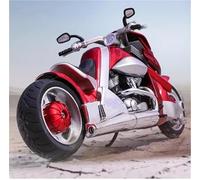 MPODYTSF Scale Model Simulation Collection Alloy Racing 1/12 For Y-AMAHA For Tyrannosaurus Rex V-REX Motorcycles Model(Black- Silver)