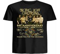Mpoei Electric Light Orchestra ELO 50th Anniversary 1970 2020- Thanks You Mens T-Shirt Black