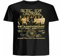 Mpoei Electric Light Orchestra ELO 50th Anniversary 1970 2020- Thanks You Mens T-Shirt Size XXL Black