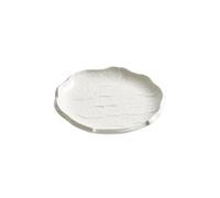 MPOPO Camping Plates 8-inch White Plate Western Steak Dinner Dish Home Japanese Ceramic Hotel Tableware Breakfast Decorative Plate(8 in)